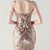 In Stock:Ship in 48 Hours Simple Gold Sequins Straps Beading Party Dress