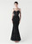 In Stock:Ship in 48 Hours Modest Black Sequins Beading Party Dress