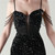 In Stock:Ship in 48 Hours Modest Black Sequins Beading Party Dress