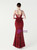 In Stock:Ship in 48 Hours Causal Burgundy Sequins Beading Party Dress