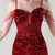 In Stock:Ship in 48 Hours Causal Burgundy Sequins Beading Party Dress