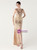In Stock:Ship in 48 Hours Gold Feather Sequins V-neck Party Dress 