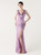 In Stock:Ship in 48 Hours Purple Feather Sequins V-neck Party Dress 