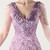 In Stock:Ship in 48 Hours Purple Feather Sequins V-neck Party Dress 