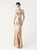 In Stock:Ship in 48 Hours Lovely Gold Sequins Split Beading Party Dress