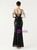 In Stock:Ship in 48 Hours Cheap Black Sequins Split Beading Party Dress