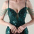 In Stock:Ship in 48 Hours Modern Green Sequins Straps Beading Party Dress