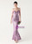 In Stock:Ship in 48 Hours Lavender Sequins Straps Beading Party Dress