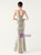 In Stock:Ship in 48 Hours Apricot Silver Sequins Straps Beading Party Dress