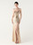 In Stock:Ship in 48 Hours New Gold Sequins Straps Beading Party Dress