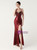 In Stock:Ship in 48 Hours Modest Burgundy Sequins Straps Beading Party Dress