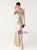 In Stock:Ship in 48 Hours Casual Apricot Silver Sequins Straps Beading Party Dress