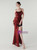 In Stock:Ship in 48 Hours Modest Burgundy Sequins Pleats Party Dress