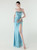 In Stock:Ship in 48 Hours Sky Blue Sequins Pleats Party Dress