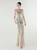 In Stock:Ship in 48 Hours Modern Apricot Silver Sequins Straps Beading Party Dress