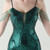 In Stock:Ship in 48 Hours Pretty Dark Green Sequins Straps Beading Party Dress