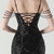 In Stock:Ship in 48 Hours Modern Black Sequins Beading Straps Party Dress