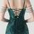 In Stock:Ship in 48 Hours Cheap Green Sequins Beading Straps Party Dress