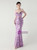 In Stock:Ship in 48 Hours Purple Sequins Beading Straps Party Dress
