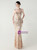 In Stock:Ship in 48 Hours Elegance Gold Sequins Beading Straps Party Dress