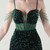 In Stock:Ship in 48 Hours Fashion Dark Green Sequins Straps Beading Party Dress