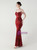 In Stock:Ship in 48 Hours Modern Burgundy Sequins Straps Beading Party Dress