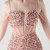 In Stock:Ship in 48 Hours Modern Pink Sequins Straps Beading Party Dress
