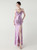 In Stock:Ship in 48 Hours Impressive Purple Sequins Straps Beading Party Dress