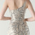 In Stock:Ship in 48 Hours Silver Sequins One Shoulder Split Party Dress