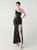  In Stock:Ship in 48 Hours Black Sequins One Shoulder Split Party Dress