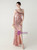  In Stock:Ship in 48 Hours Pink Sequins One Shoulder Split Party Dress