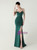 In Stock:Ship in 48 Hours Sexy Green Mermaid Beading Split Party Dress