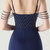 In Stock:Ship in 48 Hours Navy Blue Mermaid Beading Split Party Dress
