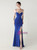 In Stock:Ship in 48 Hours Elegant Royal Blue Mermaid Beading Split Party Dress