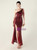 In Stock:Ship in 48 Hours Modern Burgundy One Shoulder Sequins Split Party Dress