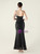 In Stock:Ship in 48 Hours Cheap Black One Shoulder Sequins Split Party Dress