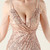 In Stock:Ship in 48 Hours High quality Gold Sequins V-neck Beading Party Dress