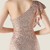 In Stock:Ship in 48 Hours New arrivals Gold Sequins One Shoulder Beading Party Dress