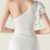 In Stock:Ship in 48 Hours Elegant White Sequins One Shoulder Beading Party Dress