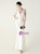 In Stock:Ship in 48 Hours Fashion White Mermaid V-neck Beading Party Dress