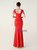 In Stock:Ship in 48 Hours Red V-neck Beading Split Party Dress