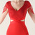 In Stock:Ship in 48 Hours Red V-neck Beading Split Party Dress