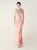 In Stock:Ship in 48 Hours Pink V-neck Split Beading Party Dress