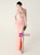 In Stock:Ship in 48 Hours Pink V-neck Split Beading Party Dress