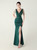In Stock:Ship in 48 Hours Green V-neck Split Beading Party Dress