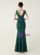 In Stock:Ship in 48 Hours Green V-neck Split Beading Party Dress