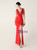 In Stock:Ship in 48 Hours Red V-neck Split Beading Party Dress