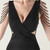 In Stock:Ship in 48 Hours Black V-neck Split Beading Party Dress