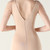 In Stock:Ship in 48 Hours Apricot V-neck Split Beading Party Dress