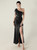 In Stock:Ship in 48 Hours Cheap Black One Shoulder Sequins Beading Party Dress